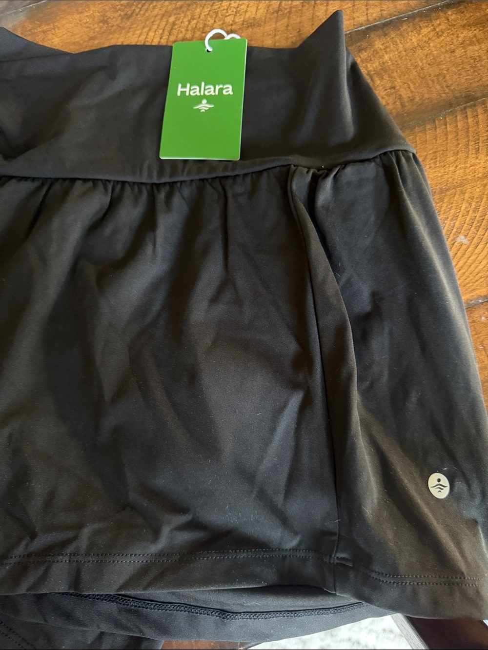 HALARA Black Active Skort with Built-In Shorts